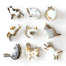 Set 9 Cetakan Kue Hewan dari Stainless Steel - Cetakan Biskuit Bertema Kucing untuk Membuat Kue Sendiri - Alat Kerajinan Dapur Serbaguna untuk Kue Natal & Halloween - Perak - View 6