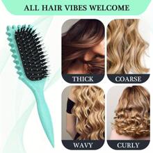 Summer Ready Curl Defining Brush – No-Pull, Anti-Frizz Detangling Tool For Effortless Curly Hair Styling, Achieve Perfect Curls