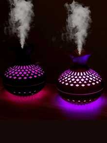 LED Mini Wooden Vase Air Humidifier Light Humidifier - Random Color - View 2