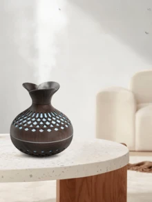 LED Mini Wooden Vase Air Humidifier Light Humidifier - Random Color - View 5