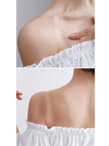 YIYANG 10 stycken / 5 par transparenta osynliga underkläder med avtagbara justerbara axelremmar, elastiska silikon halkfria intimunderkläder, viktiga axelremmar för sommaren