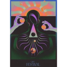 1PC Abstract Futurism Wall Art Dark Colorful Character Geometry Canvas Painting Retro For Living Room Home Decor Optional Frame - Multicolor - View 11