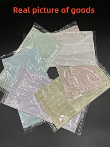 [60/30/10pcs] Disposable 3-Ply Adult Face Mask, Macaron Colors, Fashion, Elastic, Windproof, UV Protection, Comfortable, Breathable, Casual Wear, Non-Washable, Jacquard Woven Fabric, Suitable For Outdoor Use