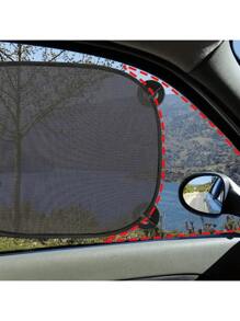 2 piezas Parasol para coche, pantalla solar lateral, aislamiento térmico, absorción de luz, cortina de ventana lateral pequeña de coche de verano, placa lateral, tela oscura