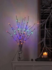 5pcs 20 LED Tree Branch Lights, Indoor Holiday Party Decoration Lighting, Fairy Lights With Tree Branch Design (Batteries Not Included) For Classroom, Office Home, Wedding Decoration Lights Perfect Gift For Birthdays, Holiday Gifts, And Parties. Suitable For Daily Wear And Holiday Celebrations, Suitable For All Seasons, And Is An Ideal Choice For Holiday Accessories,Fall Decoration, Halloween Home Decoration, Christmas Decoration