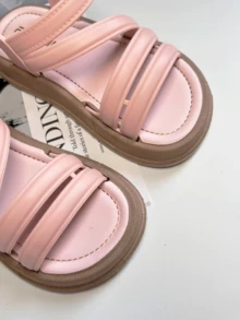 Girls' Summer Fashion Upgraded New Style Open-Toe Youngsters's Shoes Princess Shoes Soft Sole Wear-Resistant Shoes Little Girl Sandals - Pink - View 4