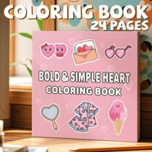 1本食物水果涂色书，卡通爱情图案涂色和涂鸦卡片，返校用品 - 彩色 - 查看 6