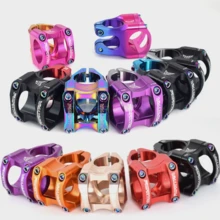 山地自行车空心车把支架，31.8*35mm高强度铝合金骑行车把支架，多角度可调立管提升骑行性能，防水防锈更耐用，做工精细，颜色鲜艳不褪色，适用于骑行配件、自行车配件，骑行爱好者的理想选择，馈赠亲友的完美礼物 - 彩色 - 查看 1