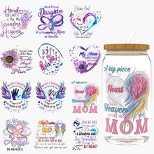 XRTHGS 12PCS/SET UV DTF Cup Wraps In Memory Of Mom Style Self-Adhesive Sticker For Coffee Cups, Water Bottles, Home Decor, Laptops And Refrigerator DIY Crafts(Mug Not Included)