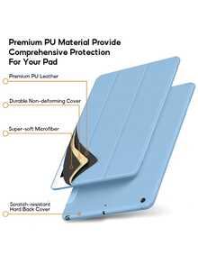 Foldable Tablet Case Compatible With Samsung Galaxy Tab S9 Fe S8 S7 A9 + A7 Lite S6 Lite / Tab P11 Plus, Compatible With Huawei MatePad /Redmi Pad Se, Shockproof Protective Cover(SKY BLUE) - Sky Blue - View 5