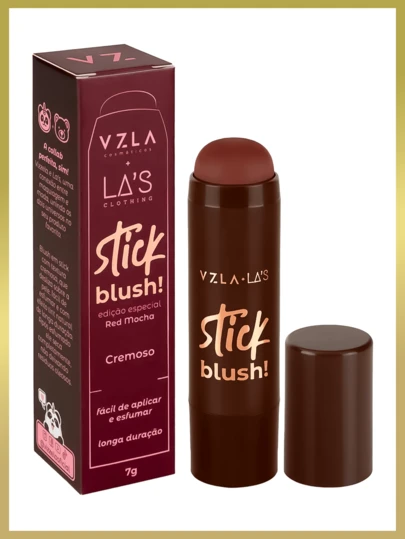 Vizzela Stick Blush Red Mocha 7g (Com efeito tint natural de longa duração)