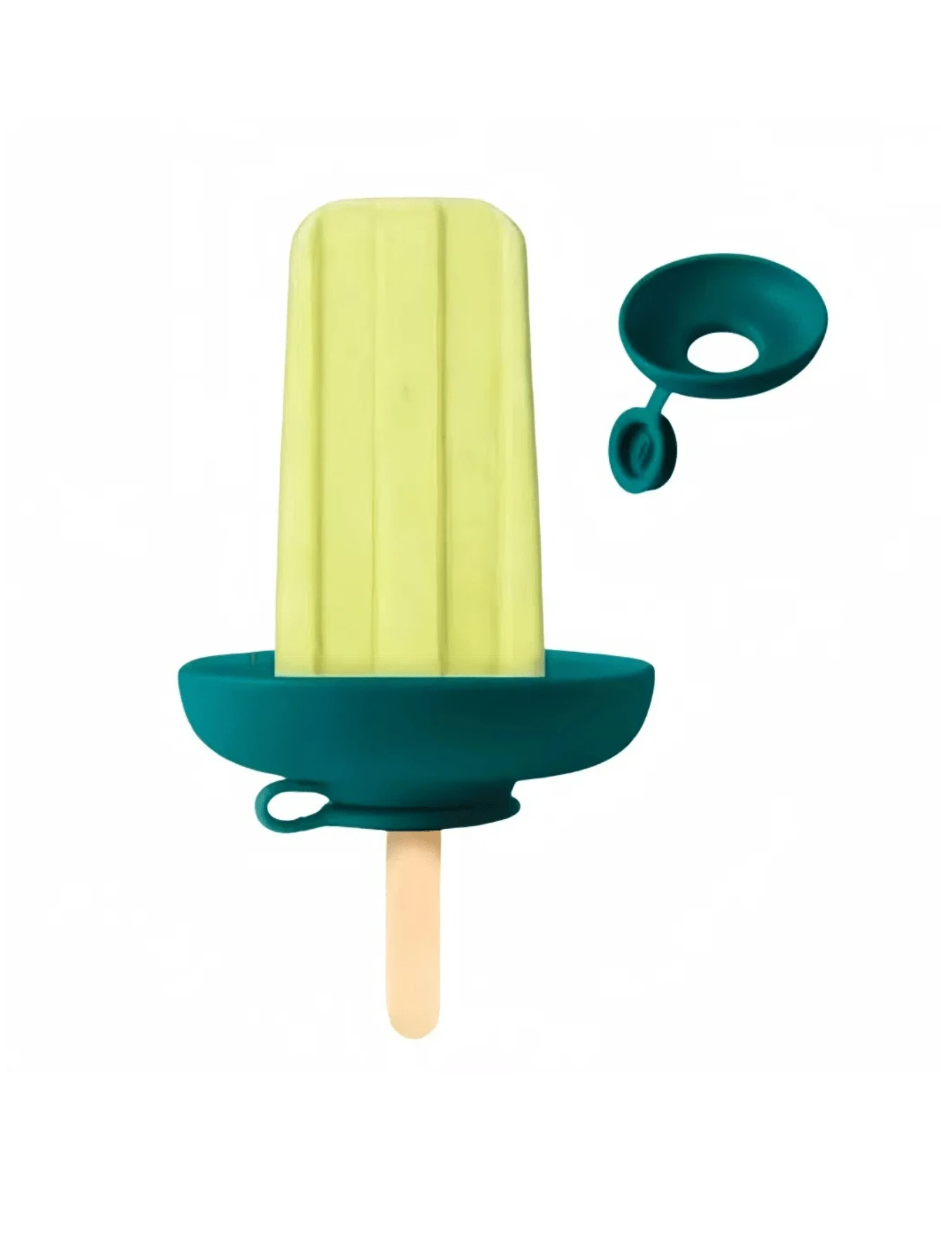 1 Pieza, Soporte de helado de silicona 2 en 1, Soporte para paletas de verano, Soporte a prueba de fugas con protección contra goteo, Molde portátil para paletas de hielo con estuche de transporte para refrigerios para llevar - Apto para lavavajillas