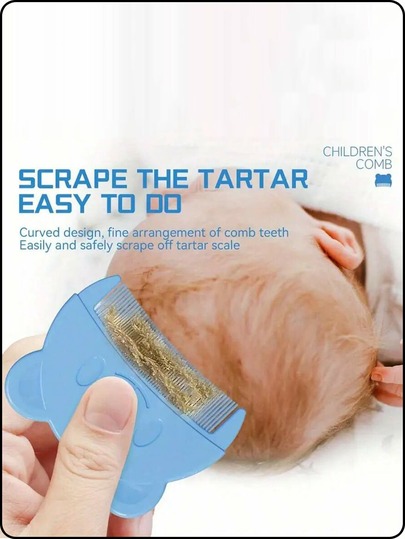 2 pezzi/1 pezzo Pettine per neonati: rimuove mazia, peluria fetale, forfora da culla e altro - pulisce e conforta il tuo neonato!