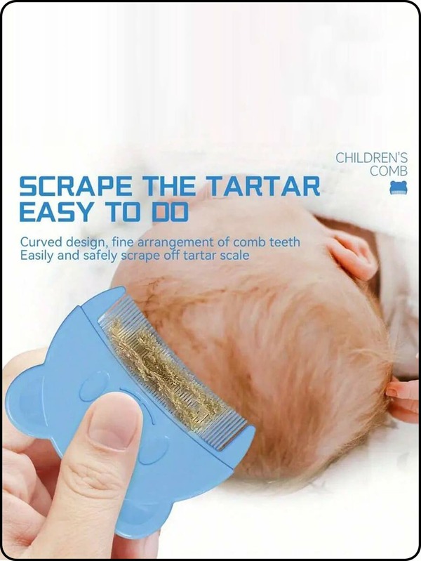 2pcs/1pcBaby Comb: Remove Maza, Fetal Hair, Cradle Cap & More - Clean & Comfort Your Newborn!