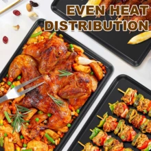 1 件不粘烤盘，厨房烤盘，耐热不粘，家用烤盘，蛋糕模具，烤箱饼干烘焙，长方形饼干托盘，易于清洁，适用于饼干、蛋糕和面包 - 彩色 - 查看 8