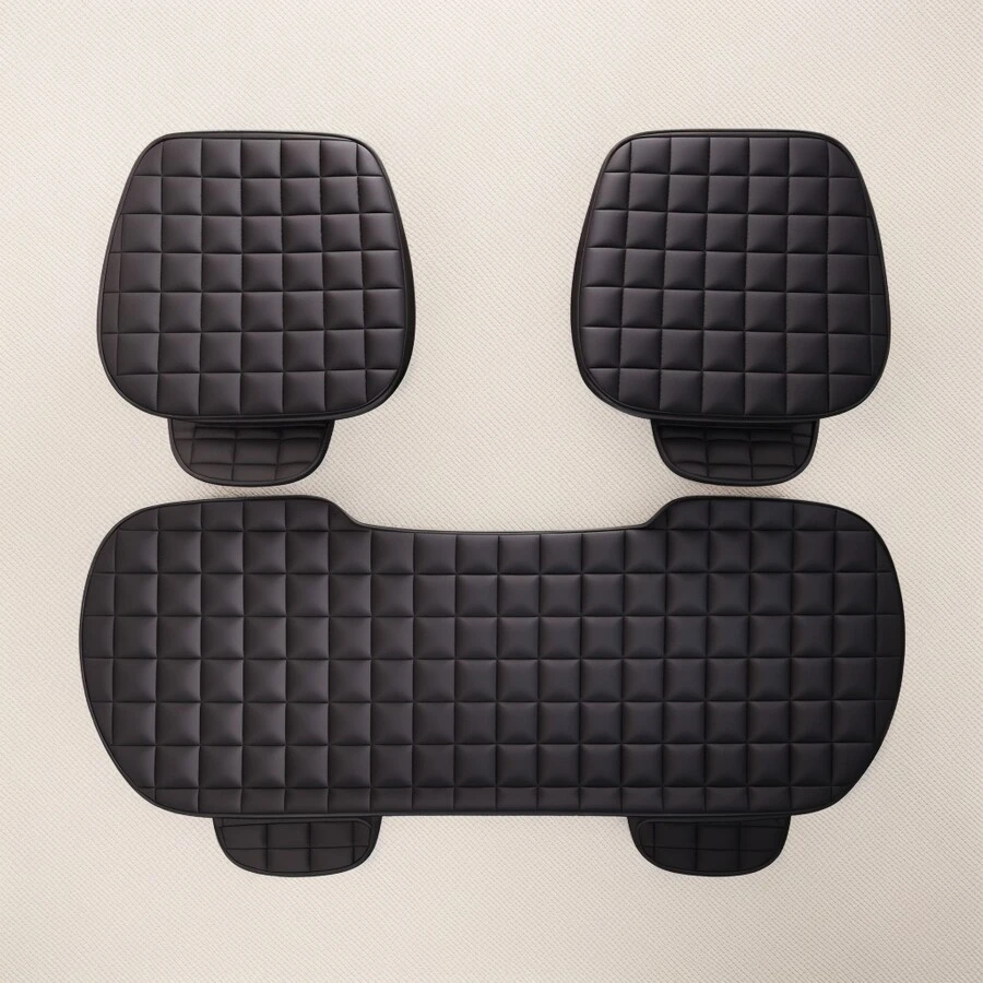 Easypie Selection 3pcs Car Seat Cushion Set, Memory Foam Winter Car Seat Pad, Office Chair Cushion, Warm Pad - Mysterious Black - View 1