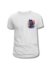 Playera de niño y niña animales juegos extremos moda unisex 11 - Blanco - Ver 1