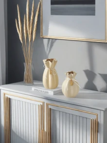 1 chiếc bình gốm hình nón cỡ nhỏ thích hợp cho lối vào phòng khách, bệ cửa sổ, mặt bàn, nhiều loại đồ trang trí cảnh, cắm hoa, bình hoa - Nhiều màu - Xem 8