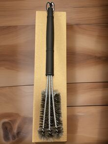 فرشاة شواء متعددة الوظائف كبيرة الحجم، مزودة بشفرة، لتنظيف شبكة الشواء والفرن