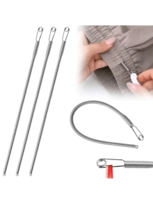 3 dụng cụ xỏ dây rút lò xo kẹp xỏ dây có thể uốn cong dụng cụ xỏ dây áo hoodie đa năng dụng cụ thay thế dây rút khâu tay, xỏ dây lò xo cho quần nỉ quần short áo khoác - Nhiều màu - Xem 1