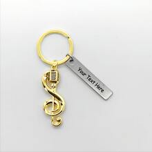 Llavero personalizado con nota musical, llavero personalizado de micrófono, regalo para cantante, regalo para amantes de la música, accesorio de graduación, regalos de Navidad para mujeres y hombres - Multicolor - Ver 9