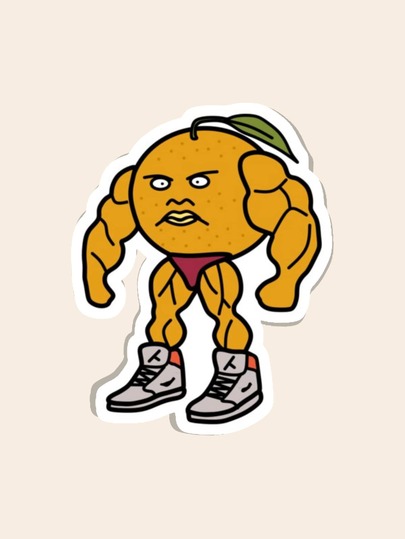 Din Dun Ma Din Din Din Dun، ملصق شخصية البريني الإيطاليين البرتقالي، ملصق نكتة مضحكة، ملصق فينيل لزجاجة المياه، كتاب، هاتف، كندل