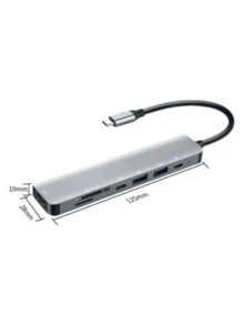 3/4/6/7/8 In 1 USB C Docking Station, 4K Power Supply - Xám - Xem 7