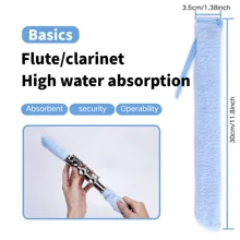 Hisopos de algodón para la limpieza de las llaves de saxofón de viento de madera, cepillo para la limpieza de las llaves de flauta, suministros de mantenimiento para clarinete