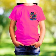 Playera de niño y niña animales juegos extremos moda unisex 11 - Rosa - Ver 3