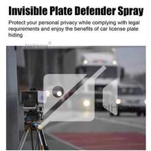 NetHong 2 PCS Invisible License Plate Spray Invisible Guard Spray Car Plate Number Coat - Black - View 5