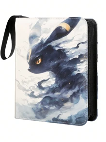 pokemon Portacards de Pikachu Pokemon Super Dream Card, diseño con cremallera de piel sintética, espectacular álbum de almacenaje con 4 páginas con bolsillos, puede contener 400 cartas, álbum de mangas grandes/soporte de cartas del juego de cartas coleccionables/libro de colección de cartas, regalo para amigos, regalo de San Valentín, regalo de Navidad, regalo de cumpleaños, regalo para fiestas temáticas