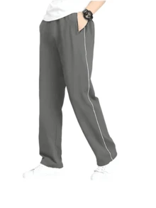 Men's Tactel Sports Pants, Plain, Reinforced Stitching - Xám - Xem 2