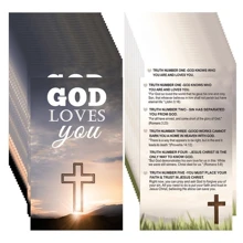 100张（10套=100张）励志圣经经文祷告卡，印有“上帝爱你”字样 - 哑光表面，非常适合用来鼓励和增强信仰，是理想的礼物。 - 上帝愛你-灰色 - 查看 7