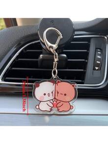 熊猫钥匙扣配饰包包挂件钥匙链饰品粉丝情侣爱心礼物汽车手机书包挂饰送男朋友女朋友 - 彩色 - 查看 5