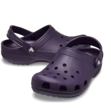 Crocs Dép clog trẻ em cổ điển màu Dark Iris 206991-5AS - Mống mắt đen - Xem 2