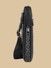 男士 PU 皮革斜挎包，休闲斜挎包，旅行包，带手机钱包