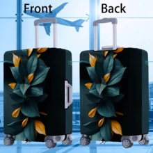 1pc Plant Style Series Printed Pattern, Thickened Suitcase Protective Cover, Thickened Suitcase Accessories, Suitable For Business, Business Trips, Vacations, Travel, Luggage Check-In, Back To School, Add Color To Your Suitcase. Suitable For 20-28 Inch Suitcases. Travel Essentials Travel Accessories Vacation Summer Holiday Bag For School School Accessories School Stuff - Multicolor - View 4