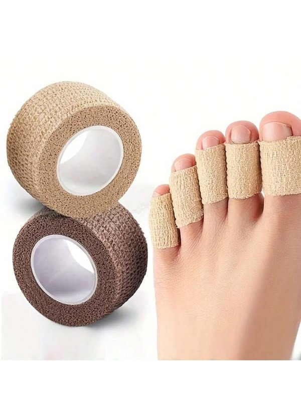 1-3pcs Toe Protector Self-Adhesive Bandage, Skin Colour Elastic Self- Adhesive Bandage Finger Tape, Toe Protection Tapes, Portable Foot Heel Care Product, Breathable And Elastic, Helps Prevent Blisters From High Heel Shoes, Shoe Insoles & Accessories, For Outdoor, Sport, Travel, Household, Office, School