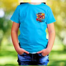 Playera de niño y niña animales juegos extremos moda unisex 4 - Azul - Ver 3