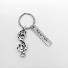 Llavero personalizado con nota musical, llavero personalizado de micrófono, regalo para cantante, regalo para amantes de la música, accesorio de graduación, regalos de Navidad para mujeres y hombres - Multicolor - Ver 11