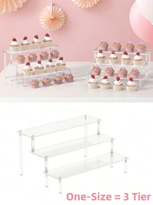 Support de présentation de parfum en forme de présentoir à gâteaux, décoration et organisateur de bureau, vitrine de jouets, présentoir au détail, support de collection de bonbons et de desserts, étagère d'organisation de parfum polyvalente et support de présentoir à petits gâteaux, étagères d'exposition pour figurines, étagères à desserts pour fête, décoration et organisateur, support organisateur de parfum en acrylique, support de présentoir à petits gâteaux