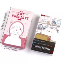 猫咪珍贵塔罗牌神谕卡 - 纸牌游戏，48 张牌，猫咪塔罗牌，大白猫神谕卡，游戏礼物，趣味棋盘游戏，适合家庭游戏、派对娱乐游戏 - 彩色 - 查看 7