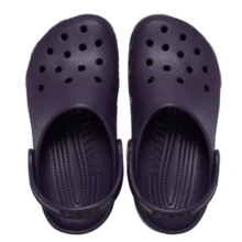 Crocs Dép clog trẻ em cổ điển màu Dark Iris 206991-5AS - Mống mắt đen - Xem 3