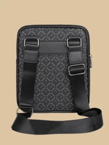 男士 PU 皮革斜挎包，休闲斜挎包，旅行包，带手机钱包