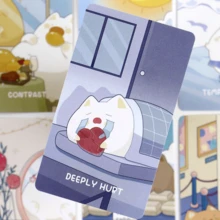 猫咪珍贵塔罗牌神谕卡 - 纸牌游戏，48 张牌，猫咪塔罗牌，大白猫神谕卡，游戏礼物，趣味棋盘游戏，适合家庭游戏、派对娱乐游戏 - 彩色 - 查看 5