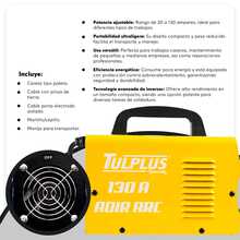 Adir Mini Soldadora Inversora 130A con Kit  Completo para Electrodo Revestido Amarillo 3480 - Amarillo - Ver 5