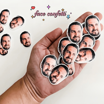 10/25/50/100/150PCS Custom Party Confetti,Custom Face Confetti,Only Confetti,Ideal For Birthdays, Weddings, Holidays, And Celebrations; Creative Decorations, Surprise Gifts, And Wedding Essentials.