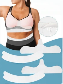 10片装一次性腋下吸汗垫 一次性腹垫 方形腹垫 胸垫 无纺布 运动吸汗垫 胸罩吸汗垫