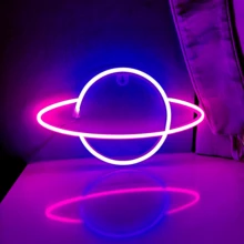 1 件彩虹霓虹灯房间装饰灯，电池或 USB 供电，适用于卧室、宿舍、庭院、露营、酒吧、餐厅、派对、家居、户外装饰