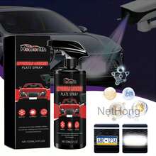 NetHong 2 PCS Invisible License Plate Spray Invisible Guard Spray Car Plate Number Coat - Black - View 1